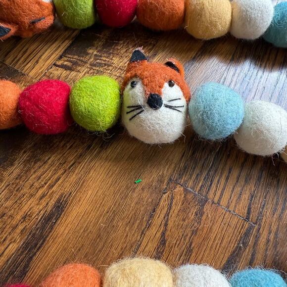 Felted Wool Woodland Garland Nursery Fox Set 87" (x2) - Picture 2 of 4